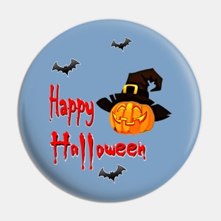 Happy Halloween pumpkin Pin