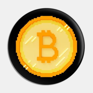 Bitcoin Pixel Art Pin