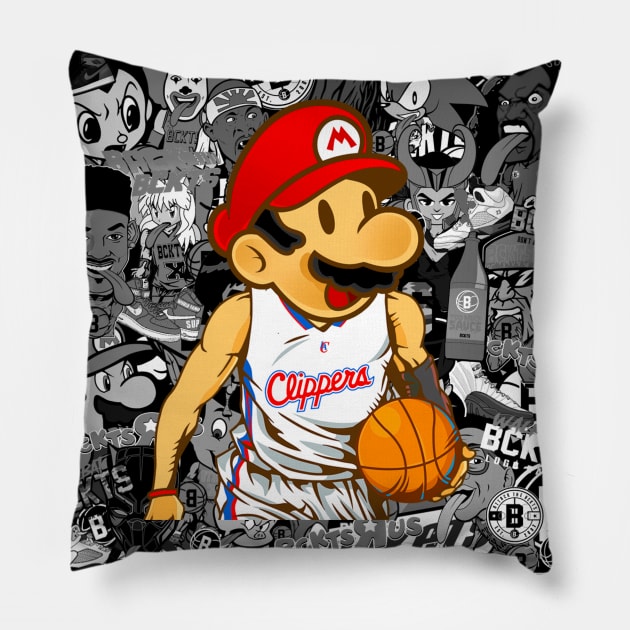 Bckts Cltr Basketball Pillow by BucketsCulture