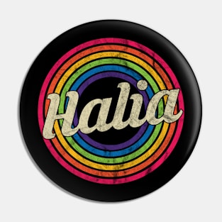 Halia - Retro Rainbow Faded-Style Pin