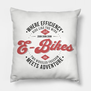 E Bike Adventure Pillow