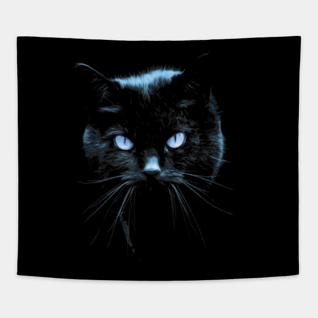 Black Cat T Shirt Realistic Cats Eyes Cool Pet Tee