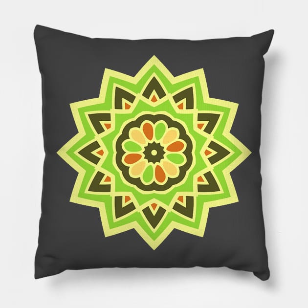 Far Out Mandala Pillow by machmigo