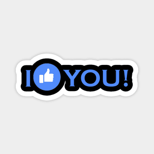 emoji I like you blue like facebook sign like design Magnet