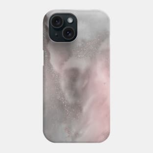 Pink and Grey Marble Glitter Sparkle Phone Case