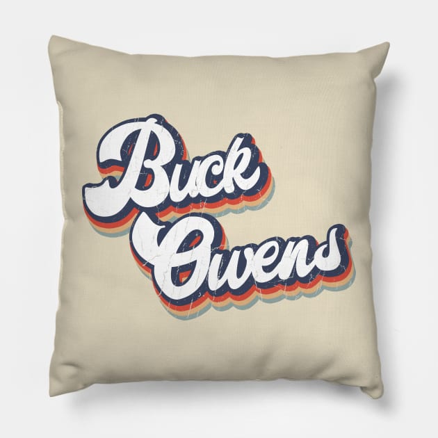 KakeanKerjoOffisial VintageColor Buck Owens Pillow by KakeanKerjoOffisial