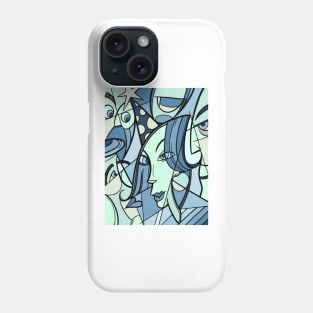 portrait cubism Phone Case