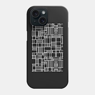 Map Lines Black Phone Case