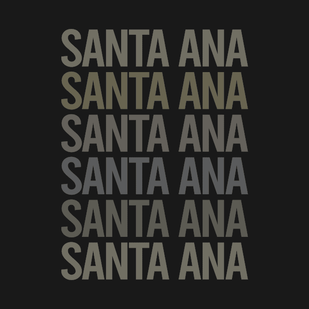 Gray Text Art Santa Ana by flaskoverhand