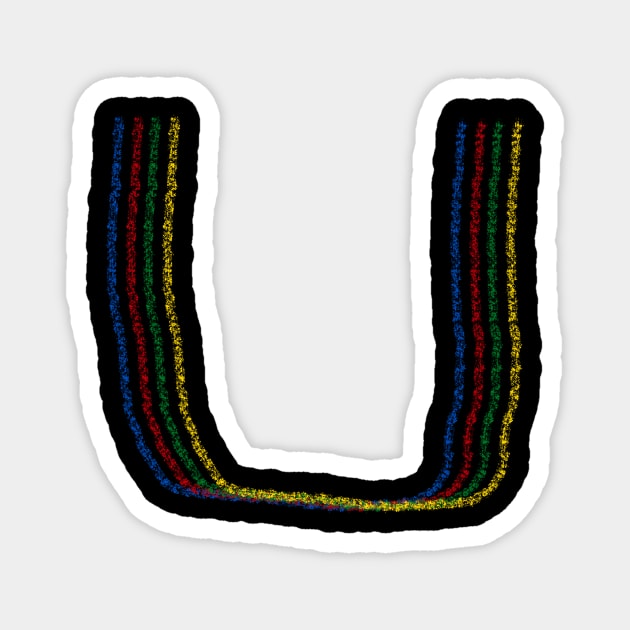 The letter U! Magnet by spinlifeapparel