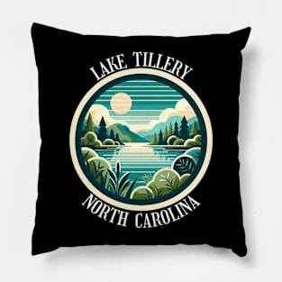 Reflective Waters of Tillery Lake North Carolina Landscape Pillow