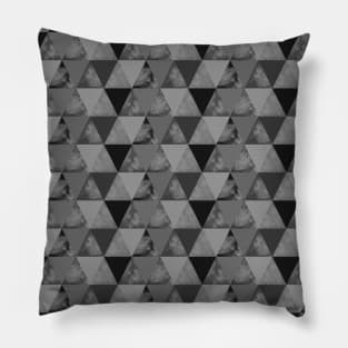 Black and Gray Triangles Pillow