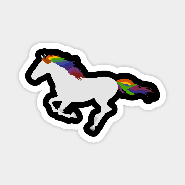 Rainbow Horse Magnet by JixelPatterns