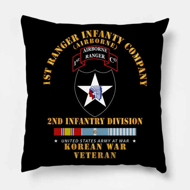 1st Ranger Inf Company - 2nd ID w KOREA SVC X 300 Pillow by twix123844