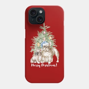 French Bulldogs Under the Christmas Tree Phone Case