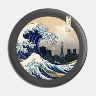 The Great Wave of Paris Pin