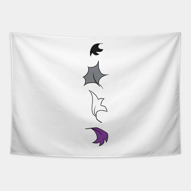 Heartstopper leaves Line - asexual pride Tapestry by daddymactinus