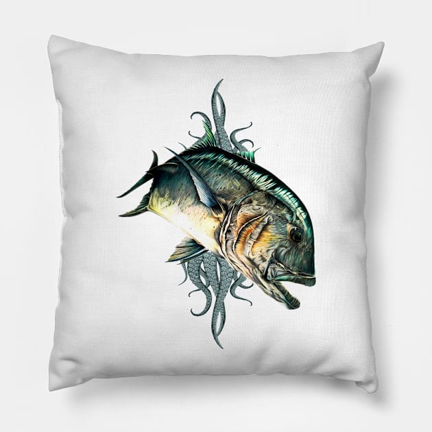 G.T. & KRAKEN Pillow by Art by Paul