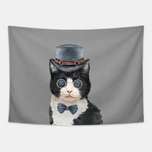Handsome Cat with Hat Tapestry