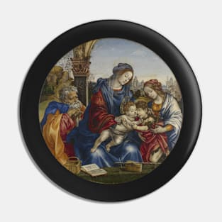 The Holy Family with Saint John the Baptist and Saint Margaret Pin