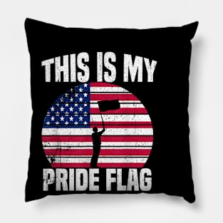 This Is My Pride Flag USA American 4th Of July Patriotic Pillow