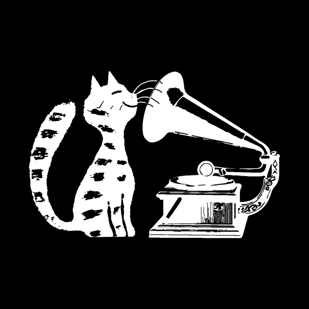 Cat with Turntable riot grrrl by TeeFection