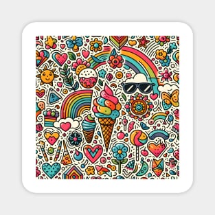 Colourful Pattern Summer Style Magnet