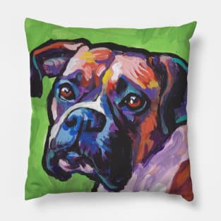 BOXER Dog Bright colorful pop dog art Pillow