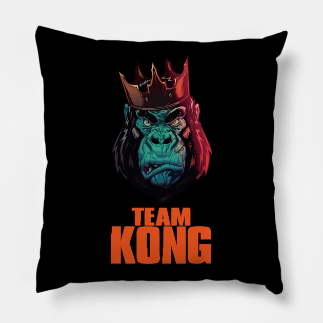 Godzilla vs Kong - Official Team Kong Neon Pillow by Pannolinno