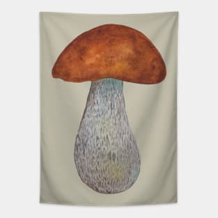 Brown cap mushroom fungi Tapestry