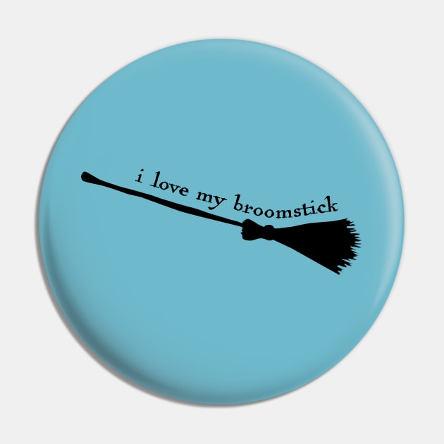 I love my broomstick Pin by helengarvey