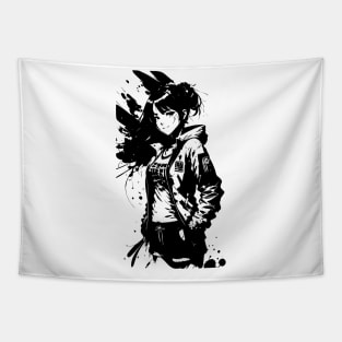 Kawaii Anime Girl Wearing Tshirt 03 Tapestry