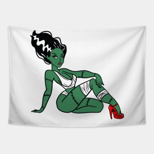 Bride of Frankenstein pin up Tapestry