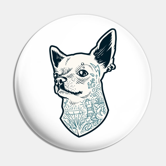 Cool Chihuahua Pin by turkyilmazdesigns