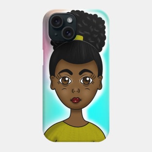 Cute girl illustration drawing Phone Case