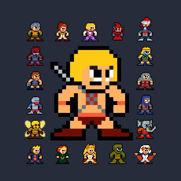 MOTU Heroic Warriors 8bit Pixel Art by 8-BitHero