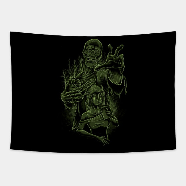 Zombie need love Tapestry by Dimas Haryo