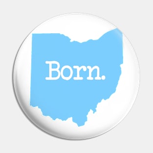 Ohio Born OH Blue Pin