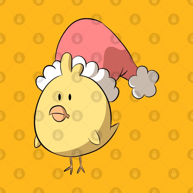 Cute Chick with Santa hat by RizanDoonster