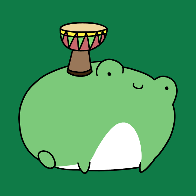 Frog Playing Djembe by saradaboru