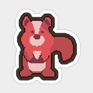 Squirrel Serenade: Pixel Art Design for Fashionable Apparel Magnet