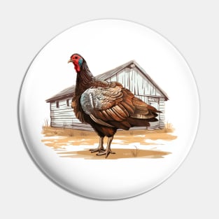 Farm Turkey Pin