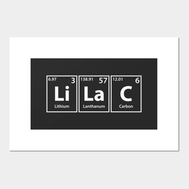 Lilac Li La C Periodic Elements Spelling