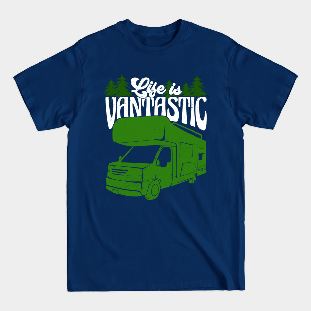 Disover Life Is Vantastic Camper Van Owner Gift - Camper Van - T-Shirt