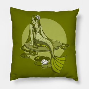 Green Oasis Mermaid Pillow