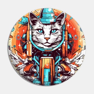 Cat rocket Pin