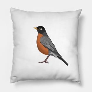 American Robin Bird Birder Birdlover Birdwatcher Animal Pillow