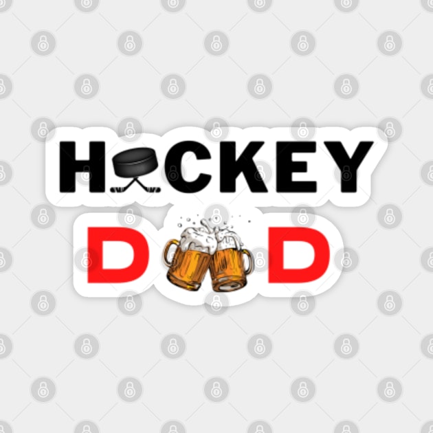 hockey dad Magnet by moustafa designer