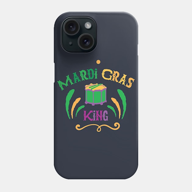 Mardi Gras King T-shirt and Apparel Phone Case by TeeBunny17