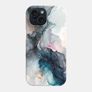 Pink and Blue Cosmos - Abstract Alcohol Ink Art Phone Case